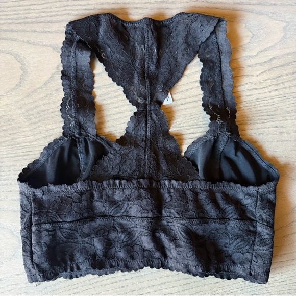 Free People Galloon Lace Racerback In Black XS - Picture 2 of 5